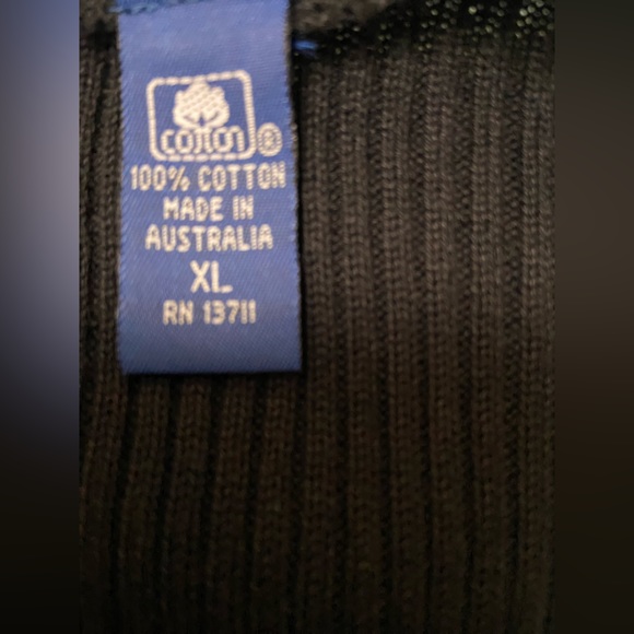 Karen Scott Black Ribbed Cotton Long Sweater Button Down Size XL Belted, Midi - Picture 12 of 14